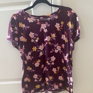 Floral round neck